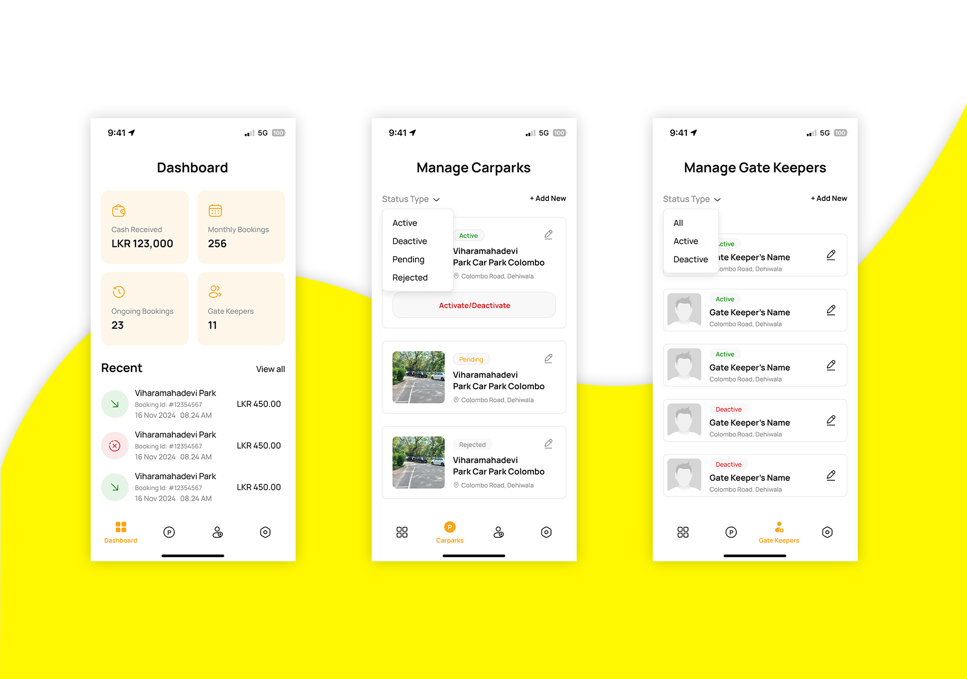 PEAT Park Owner App